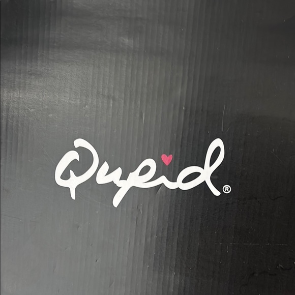 Qupid White Heeled Boots with Chunky Heel - Picture 5 of 6